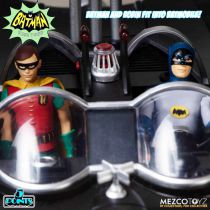 Batman Classic 1966 TV Series - Mezco - 5 Points Deluxe boxed set figures with Batmobile & Batcave