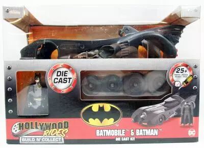 Batman le film (1989) - Jada - Build N\' Collect Batmobile metal 1:24�me avec figurine Batman