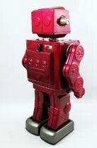 Battery Operated Tin Robot - Space Evil Robot (Metal House Bliking)