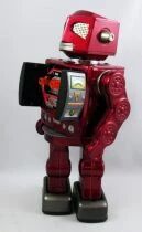 Battery Operated Tin Robot - Space Evil Robot (Metal House Bliking)