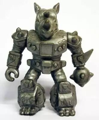 Battle Beasts - #09 Rocky Rhino \'\'silver monochrome\'\' (loose without weapon)