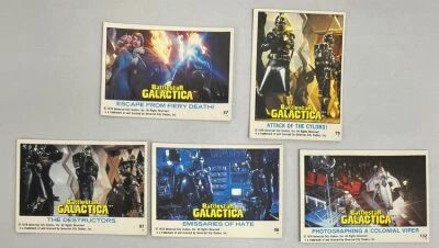 Battlestar Galactica (1978) - Set of 5 Topps Trading Cards