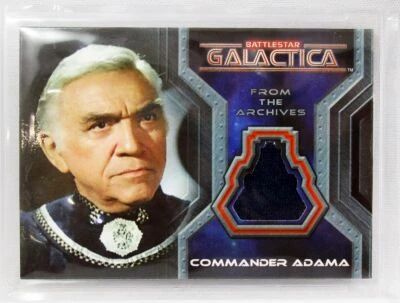 Battlestar Galactica (1978) - Trading Card Rittenhouse Archives 2004 - Lorne Greene as Commander Adama CC1 Costume Card