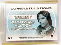 Battlestar Galactica (1978) - Trading Card Rittenhouse Archives 2004 - Richard Hatch as Captain Apollo A1 Signed Card