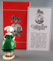 Becassine - Pixi Collection Origine Ref.6443 - Metal figure Becassine Child with Teddy Bear Boxed with Certificate 