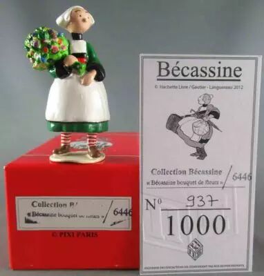 Becassine - Pixi Collection Origine Ref.6446 - Metal figure Becassine with Flower Boxed with Certificate 