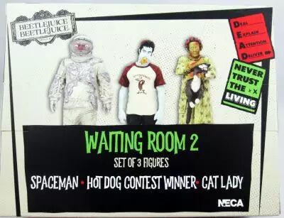 Beetlejuice - NECA - Pvc figures set \ Waiting Room 2\  : Spaceman, Hot Dog Contest Winner, Cat Lady