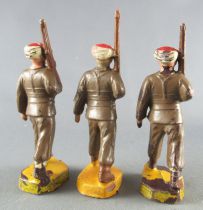 Beffoid - Armée Coloniale Française - 3 Tirailleurs Kaki Défilant Fusil Épaule