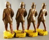 Beffoid - Arm&eacute;e Fran&ccedil;aise - 4 Officiers Casque Adrian D&eacute;filant Sabre &Eacute;paule