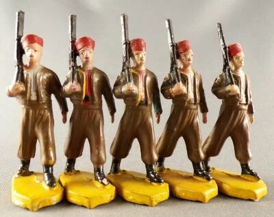 Beffoid - French Colonial Army - 5 x Zouave Brown Outfit Marching Rifle Shoulder