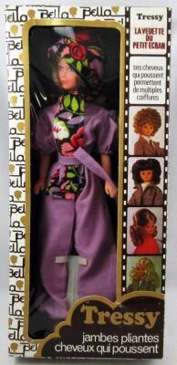 Bella - Bella doll \ growing hair\  with mauve jumpsuit (mint in box) - 1970\'s (ref.063103)