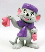 Bernard & Bianca - figurine pvc Bully - Bianca (noeud et chapeau violet)