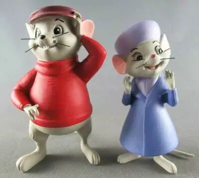Bernard & Bianca - Figurine R�sine Hachette - Bernard & Bianca