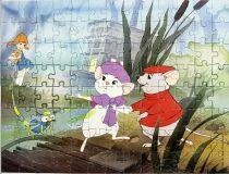 Bernard et Bianca - Puzzle 100 pi&egrave;ces \ Bernard et Bianca sauvent Penny\  -  Nathan 1988 (ref.555479)