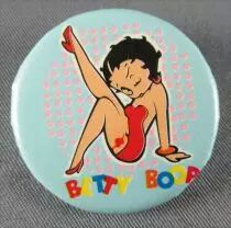 Betty Boop - Badge Plastique 3cm - Betty Boop Jambe Lev&eacute;e