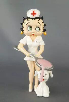 Betty Boop - Figurine Pvc Plastoy - Betty Boop infirmi�re & Bimbo 