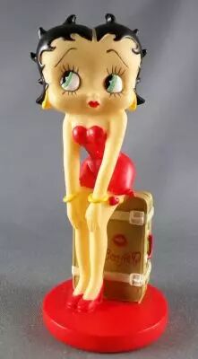 Betty Boop - Figurine R�sine 9,5 cm - Betty Assise sur sa Valise