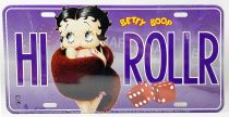 Betty Boop - Plaque immatriculation US - \ Hi Roller\ 