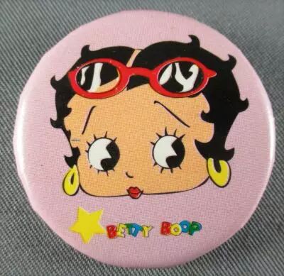 Betty Boop - Plastic Button Badge 3cml -Betty Boop Visage