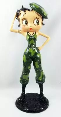 Betty Boop - Statue R�sine 33cm - Betty Militaire