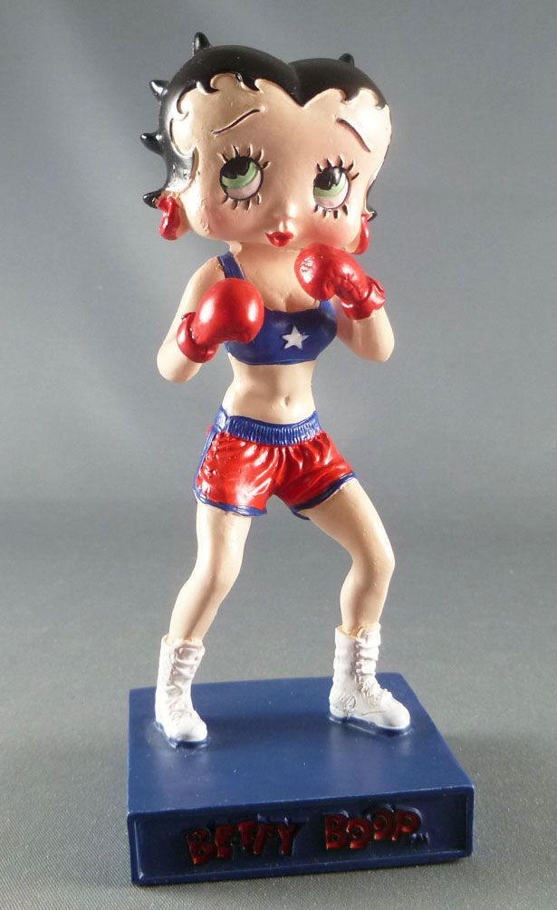 Betty Boop Mini Boxing gloves. Blue Swimsuit 