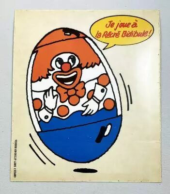 Bidibules - Miro-Meccano - Autocollant Promotionnel Revendeurs \ Bidi-Clown\  (1979)
