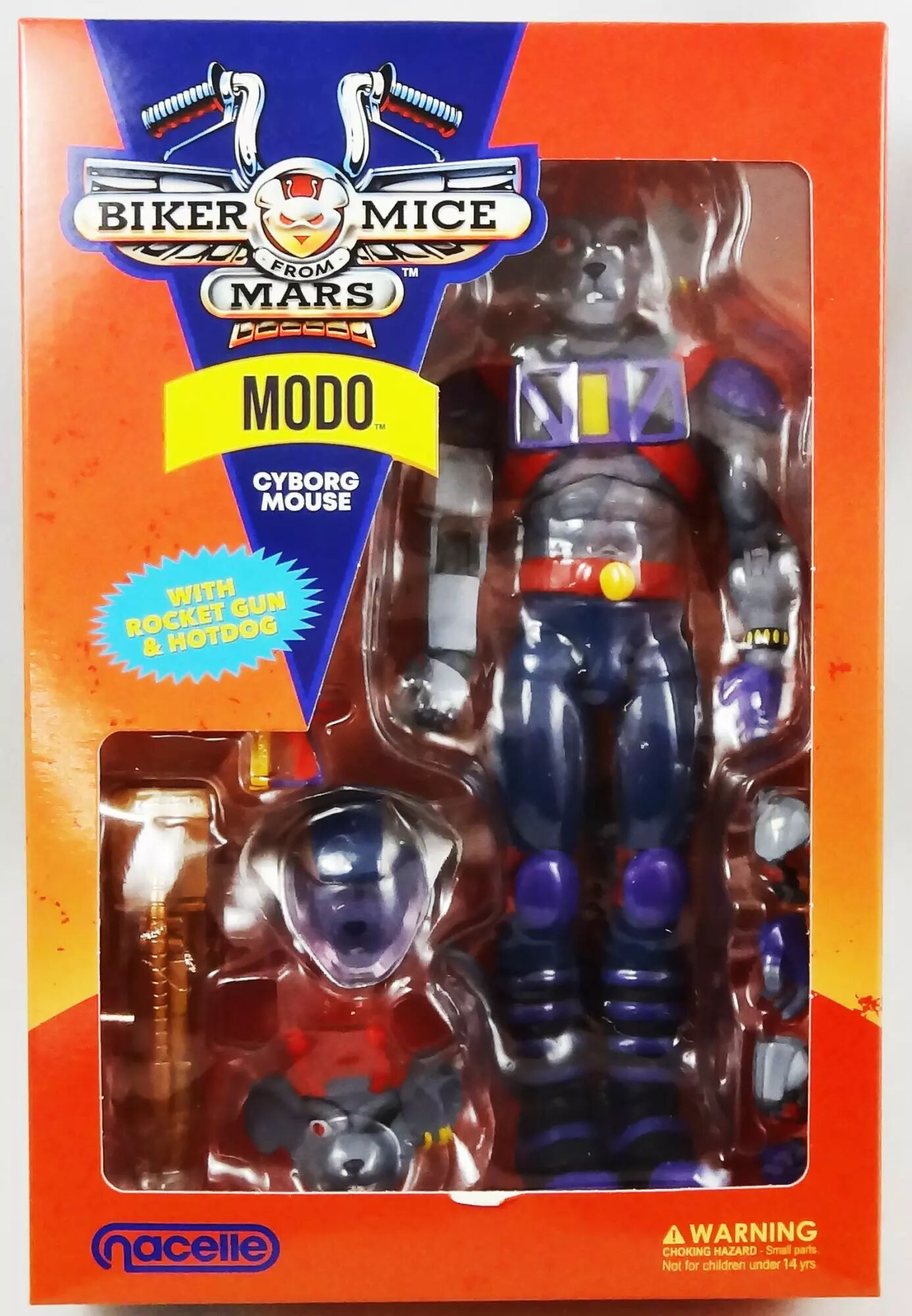 Biker Mice From Mars - Action Figure Throttle Di Nacelle: 17 Cm, Completamente Articolata Con Accessori