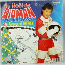 Bioman - Le Noël de Bioman - Chanson interprétée par Bernard Minet - Disque 45Tours AB Kid 1988
