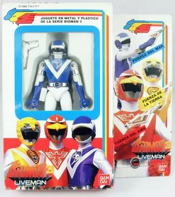 Bioman 3 Liveman - Bandai - Dauphin Bleu (m�tal)