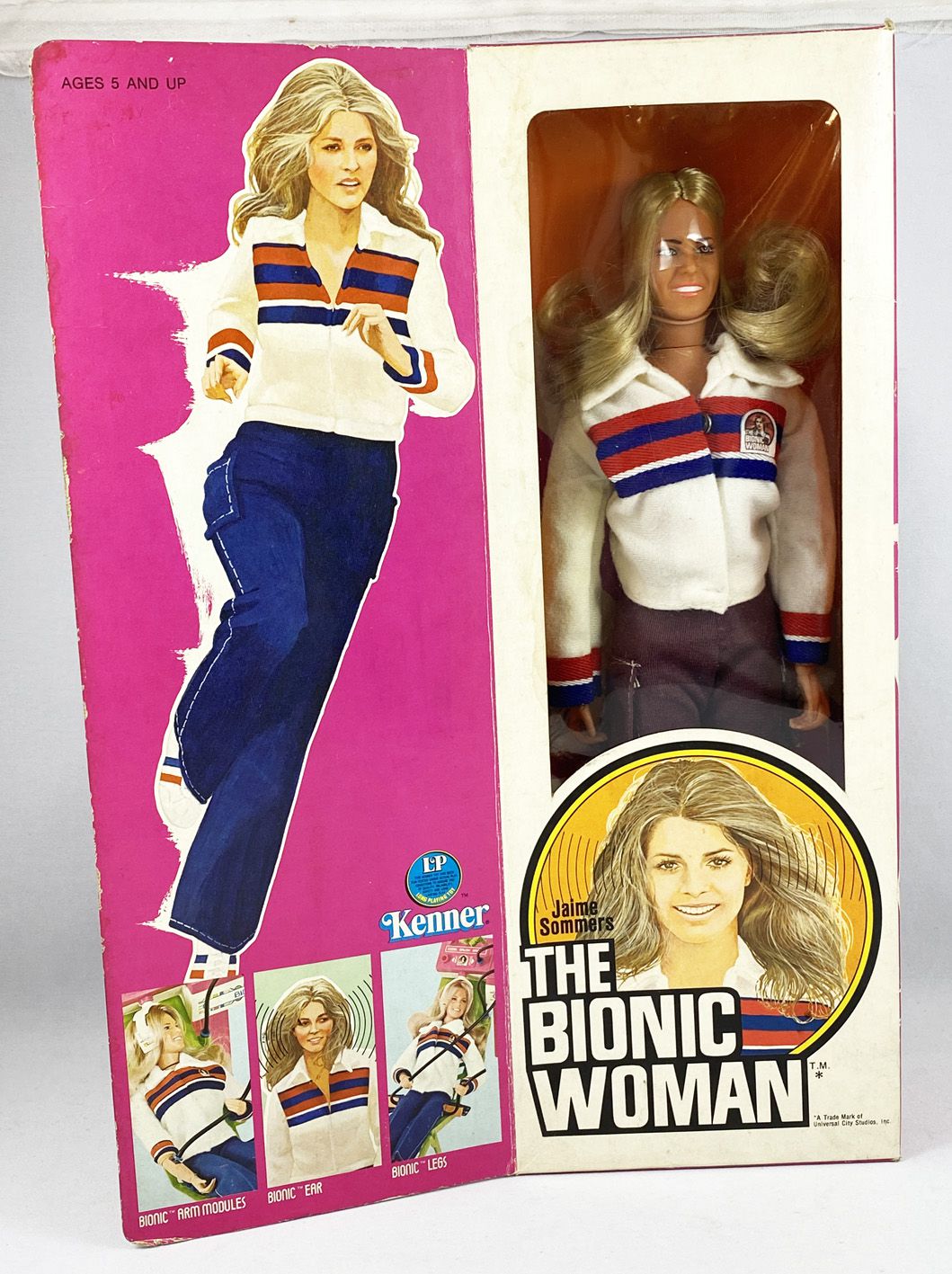 1977 Kenner The Bionic Woman Jamie Sommers Doll In Reproduction Box (6)  No.65800 - We-R-Toys