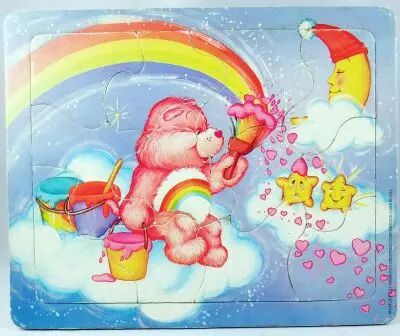 Bisounours - Puzzle 15 pi�ces Nathan - Peint l\'Arc-en-ciel (loose)