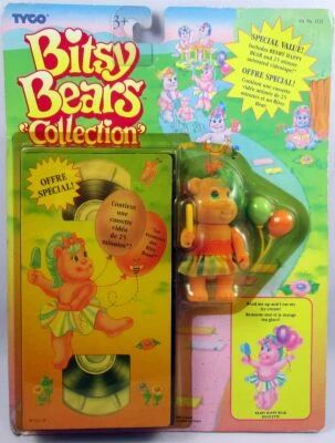 Bitsy Bears - Tyco - Beary Happy Bear / Rigolette avec Cassette VHS