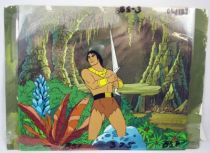 Blackstar - Filmation animation production cel - John Blackstar holding Starsword