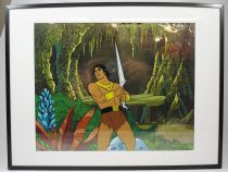 Blackstar - Filmation animation production cel - John Blackstar holding Starsword