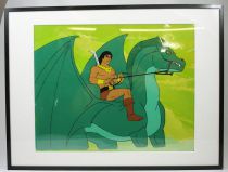 Blackstar - Filmation animation production cel - John Blackstar riding Warlock