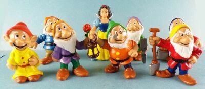 Blanche Neige - Figurine PVC Bully 1982 - Blanche Neige & les 7 Nains
