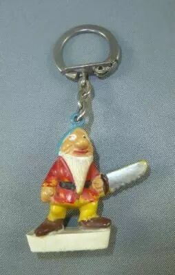 Blanche neige - Mini figurine Porte-cl�s Jim - Le nain Grincheux (Chocolat Cantaloup)