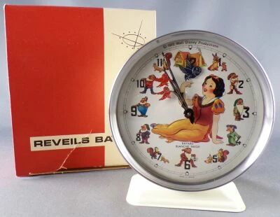 Blanche Neige - R�veil M�canique Anim� Bayard R�f Ga 131 Neuf Boite