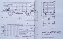 Blue Print Covered Wagon Kassel Type German G10 Central File Loco Revue # 753