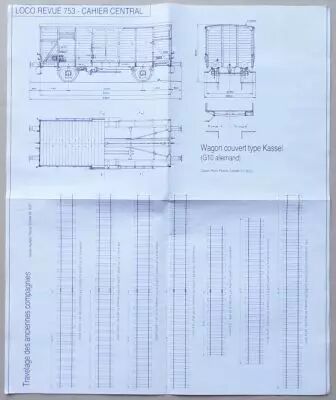 Blue Print Covered Wagon Kassel Type German G10 Central File Loco Revue # 753
