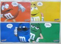 Bonbons M&M\'s - 4 Sets de Table Bleu Rouge Jaune Vert