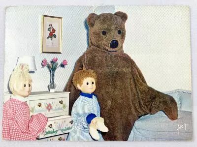 Bonne Nuit les Petits - Carte Postale Yvon - N�10 Nounours guide Nicolas & Pimprenelle vers le lit