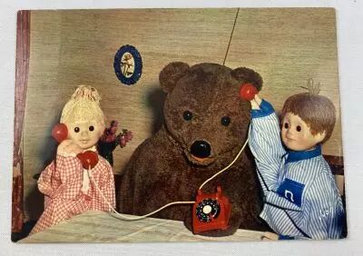 Bonne Nuit les Petits - Carte Postale Yvon - N�6 Nounours Nicolas & Pimprenelle au t�l�phone
