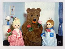 Bonne Nuit les Petits - Yvon Postal Card - N°3 Nounours & childrens with roses