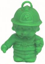 Bonux Monchichi Fireman green figure