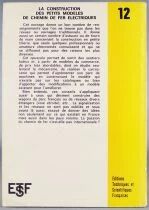 Book  La Construction des Petits Mod&egrave;les de Chemin de Fer Electriques J. C. Porterie Editions Techniques et Scientifiques Fran&ccedil;a