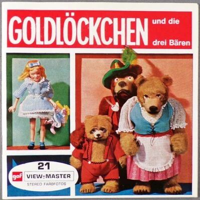 Boucle d\'Or et les 3 Ours (Goldl�ckchen und die 3 B�ren) - 3 Disques Gaf View-Master 3-D avec Livret sans Pochette R�f. B 317-D