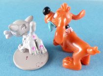 Boule & Bill - Flunch PVC figure - Bill with Fish & Caporal the Cat with Bone