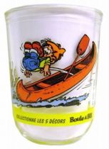 Boule & Bill - Mustard glass Maille - 22! v\'la Boule & Bill: n°5 Boule, Bill & Caroline in canoe