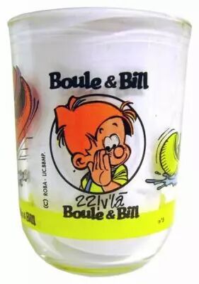 Boule & Bill - Mustard glass Maille - 22! v\'la Boule & Bill: n�5 Boule, Bill & Caroline in canoe